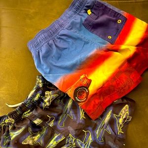 Gently used boys  Swim shorts Size 2/3